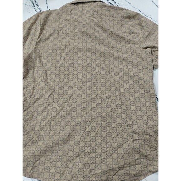 Volcom Yin Yang Short Sleeve Button Down Men’s Size XL Geometric Print Brown - Picture 9 of 9